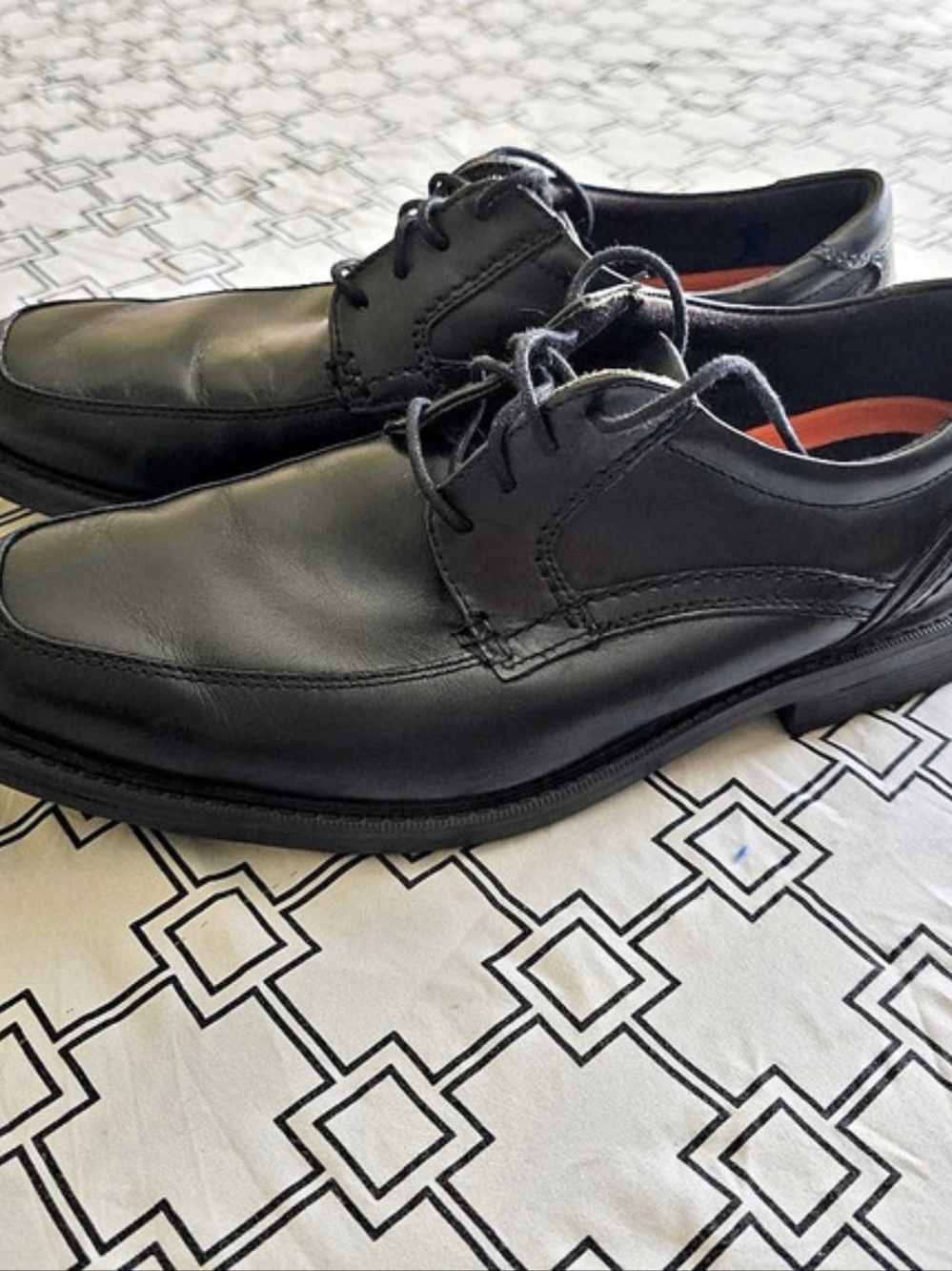 Rockport Black leather Lace-Up Oxfors Dress Shoes US 9.5 M